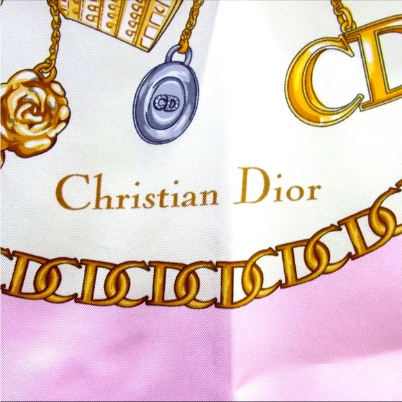 Christian Dior Silk Scarf Pink - Picture 6 of 9